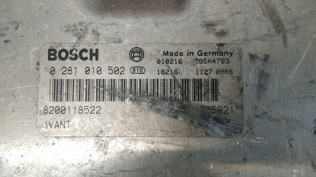 фото №2, Бортовий комп'ютер двигуна renault kangoo 8200118522