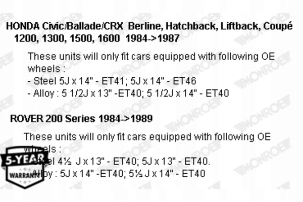 фото №7, Monroe амортизатор fiat seicento p 10053