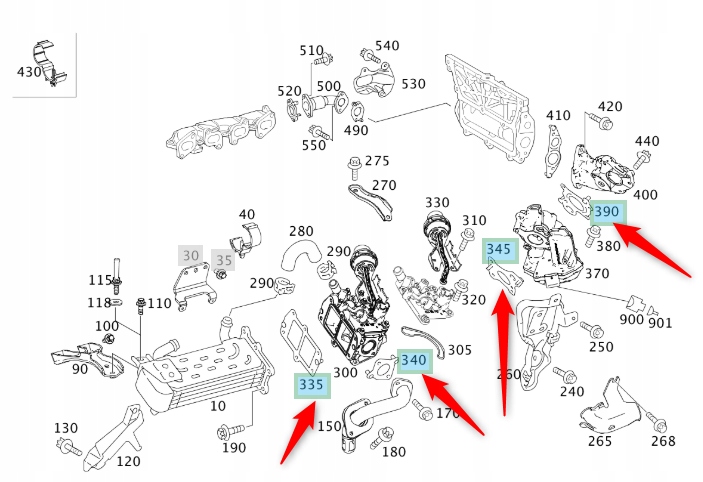 фото №8, Коллектор всасывающий 2.2 sprinter mercedes комплект уплотнитель