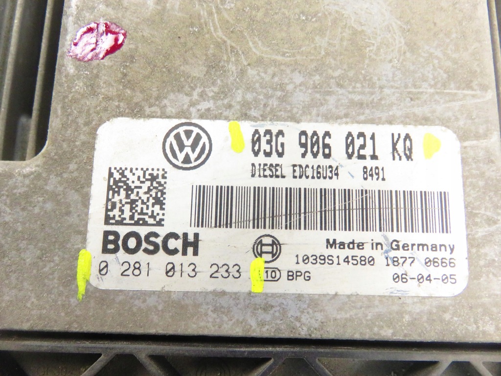 фото №8, Блок керування vw golf plus 1.9 tdi 03g906021kq 0281013233