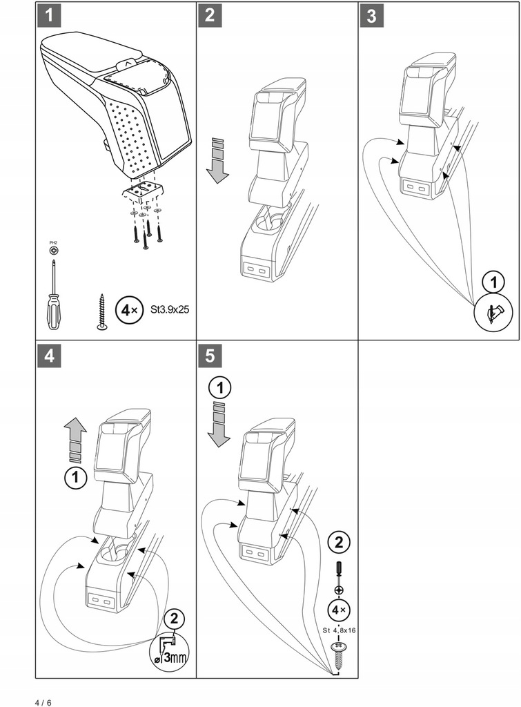 фото №7, Подлокотник с адаптер do renault zoe, 2020- , arm2-black