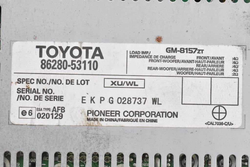 фото №14, Динамік динаміки комплект 86160-53210 86280-53110 lexus is220 xe20 05-10