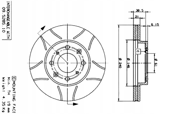 фото №16, Диск тормозной. honda civic 91-00