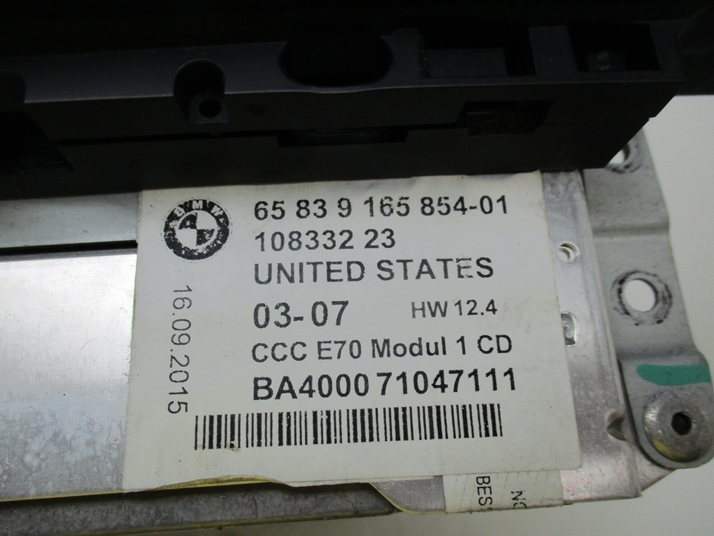 фото №9, Bmw x5 e70 навигация считыватель модуль ccc 9165854 9133784