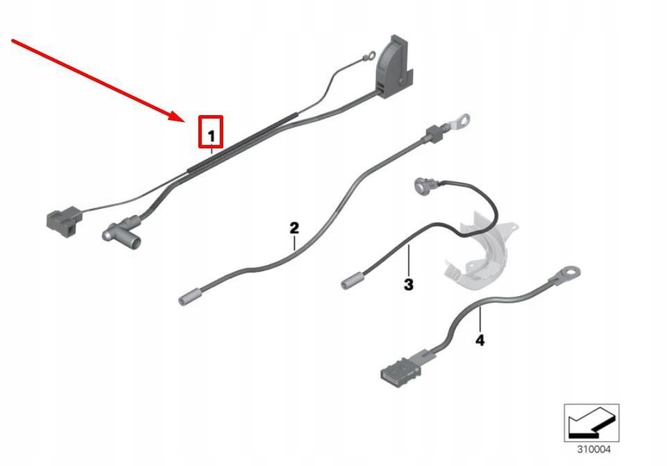 Кабель rep b bmw e81 e87 e90 e91 e92 e93 x1 оригінальний 61129269907 Доставка