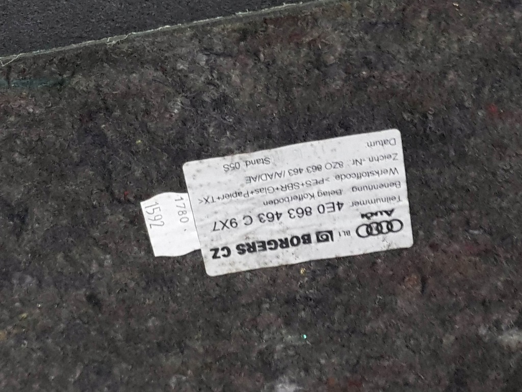 фото №10, Audi a8 d3 обшивка коврик защита багажник обивка 4e0863463c