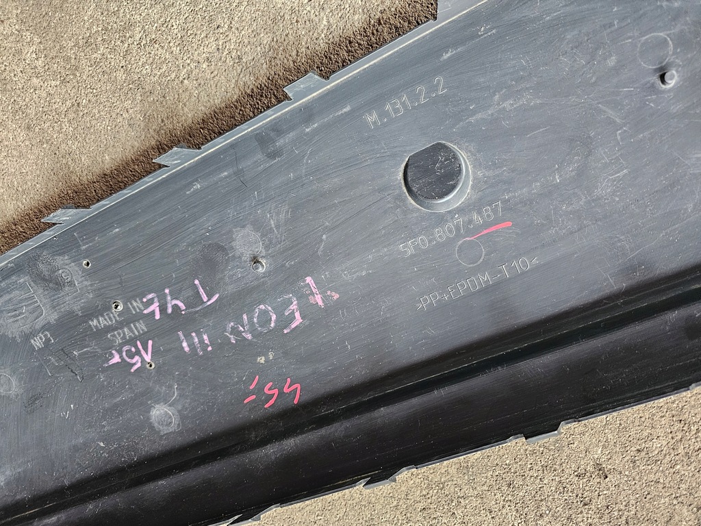 фото №15, Seat leon iii спойлер накладка бампера заднего задняя 5f0807487