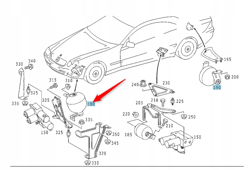 фото №1, Mercedes бак mercedes cl c215 a2203270115
