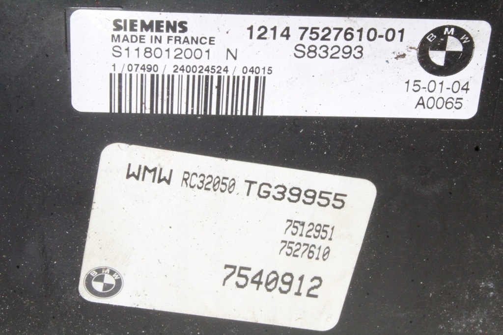 фото №4, Бортовий комп'ютер двигуна mini cooper r50, r53 7527610 1.4l бензиновий 55kw 2003