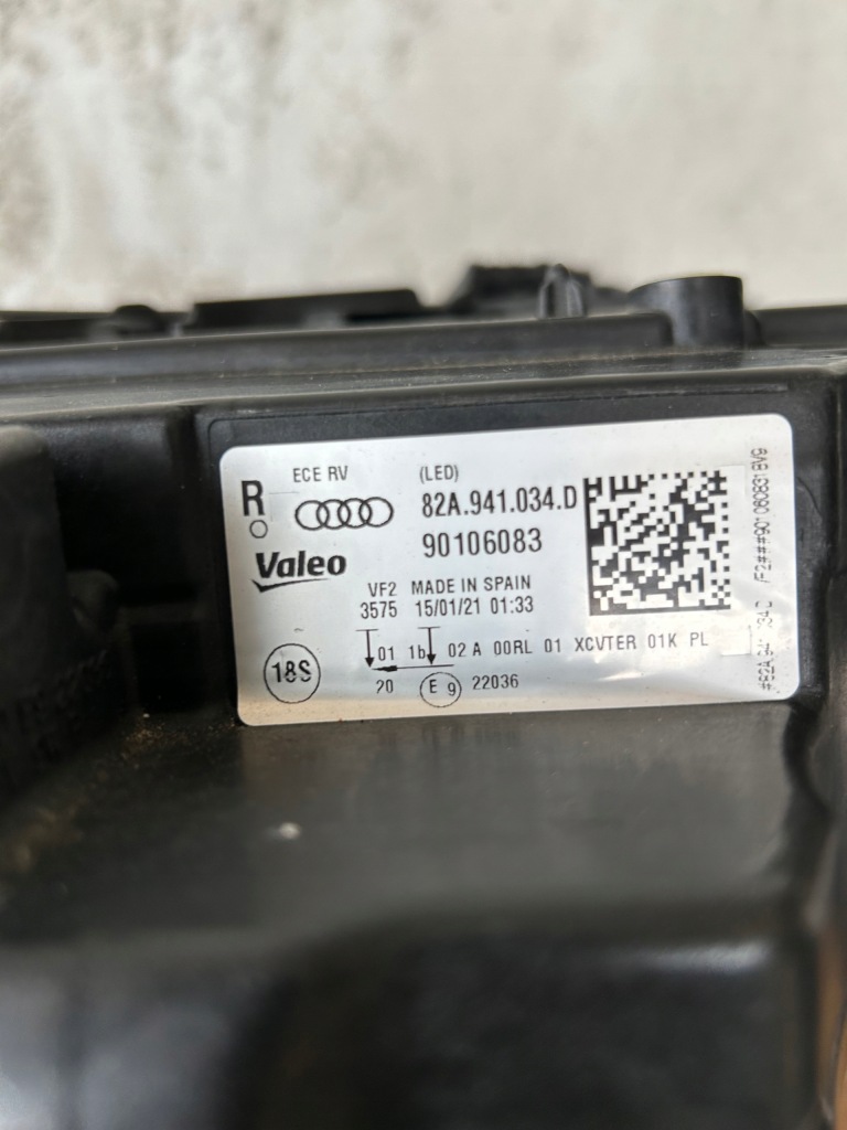 фото №7, Audi a1 лампа правая передняя правый перед full led 82a941034d europa