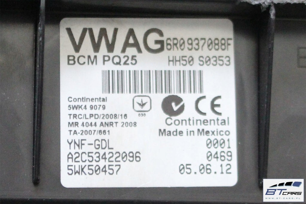 фото №6, Vw the beetle набор стартовый запуск автомобиля автомобиля 5c5920870c 03l906023