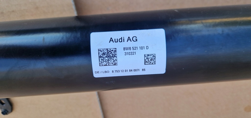 фото №5, Wał приводной audi a5 8w jak новый оригинал 8w6521101d