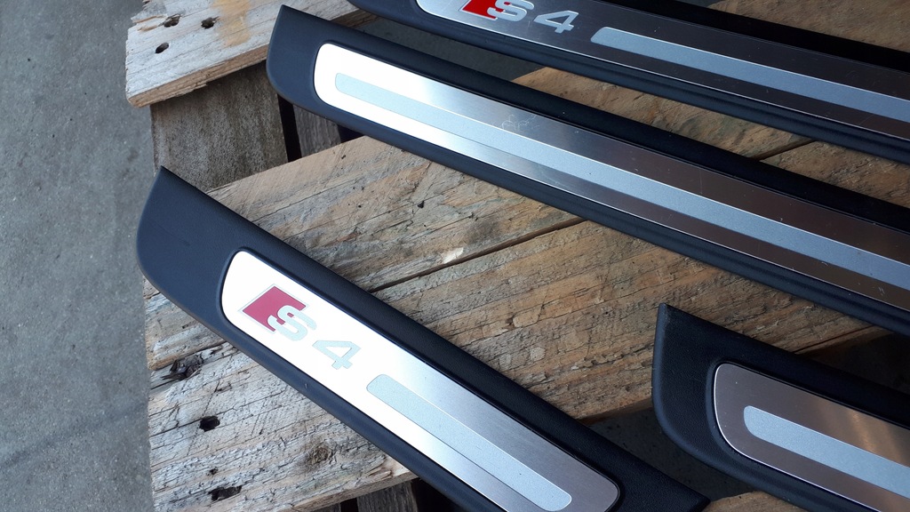 фото №15, S4 b8 lift накладки пороговые sline накладки na пороги