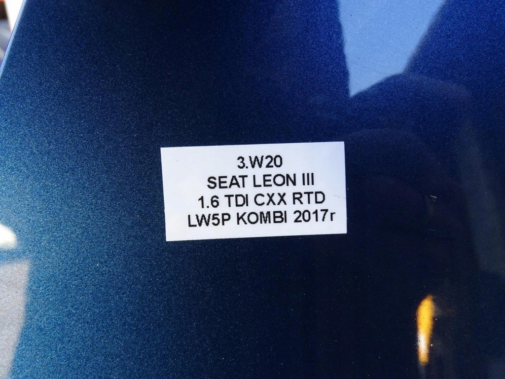 Двері праві задній праве задні lw5p seat leon 3 5f універсал 12-19r Зі Шроту