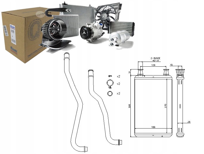 фото №1, Nissens 70979 теплообмінник тепла, обігрівач салону