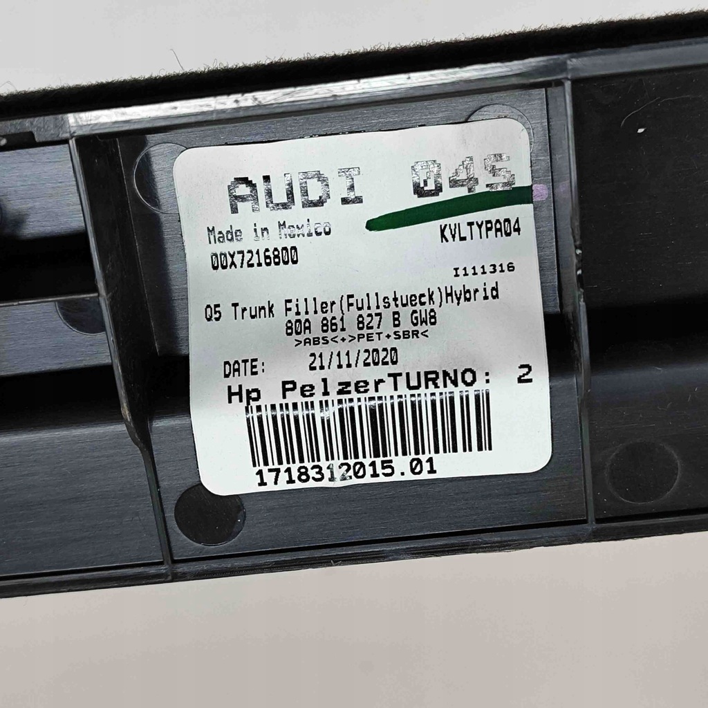 фото №8, Молдинг декоративна багажника audi q5 fy 80a861827b 28536092 2.0l 195kw 2021