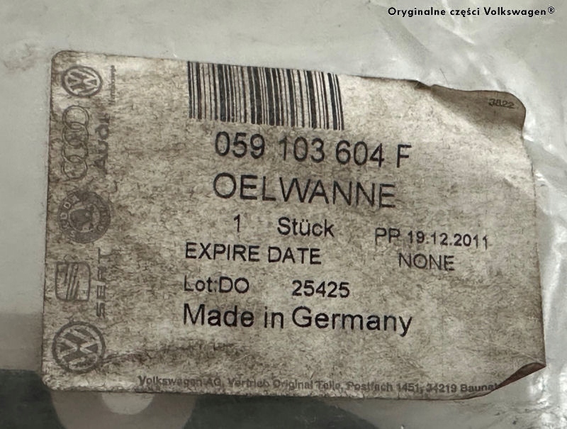 Nty поддон масляная audi a4 2.5tdi -05 Доставка