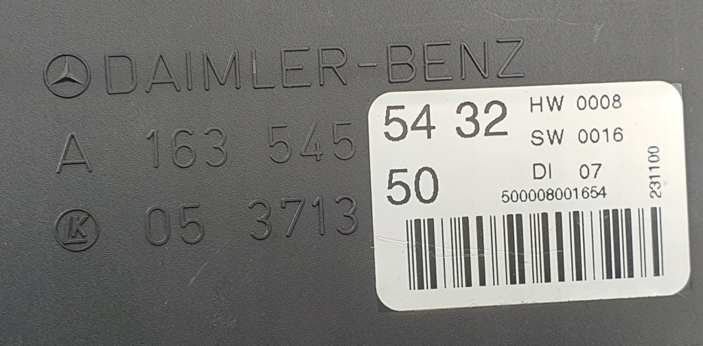 фото №3, Модуль блок керування mercedes ml w163 a1635455432