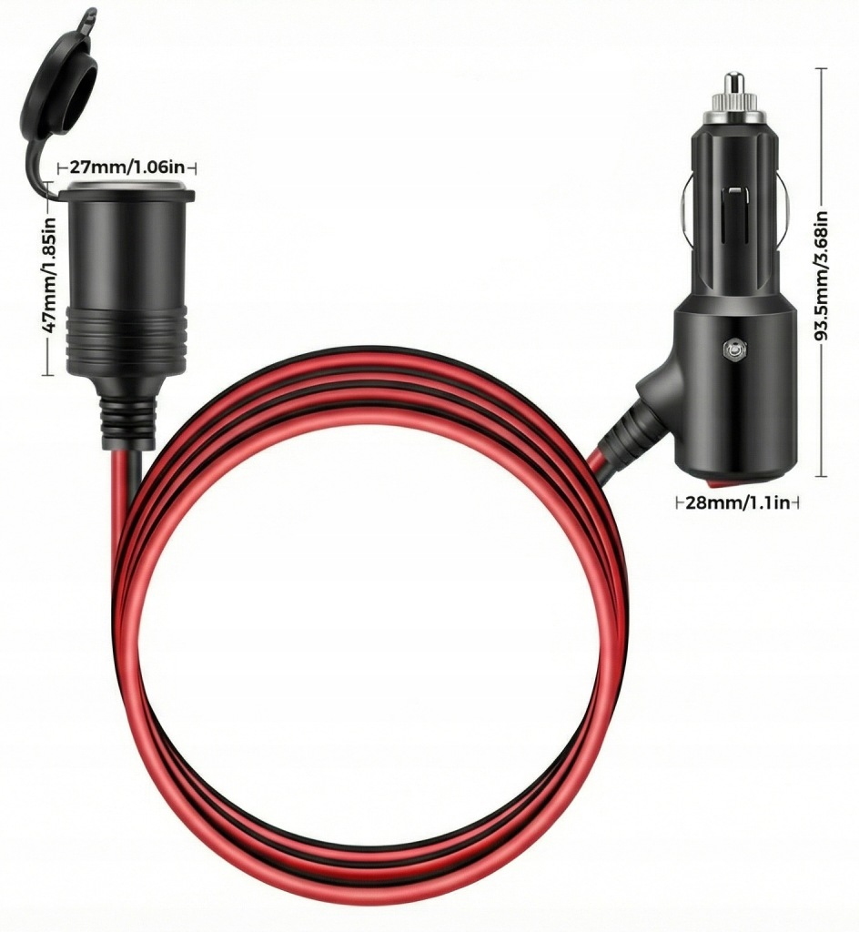 Купити Роз'єм прикурювача przedłużacz міцний 4m з вимикач 12v 24v sparky 480w