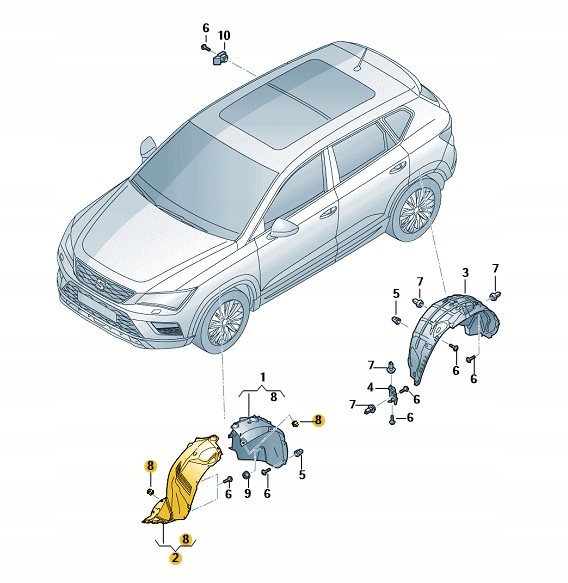фото №1, Подкрылок левый перед seat ateca оригинал 575854815aa