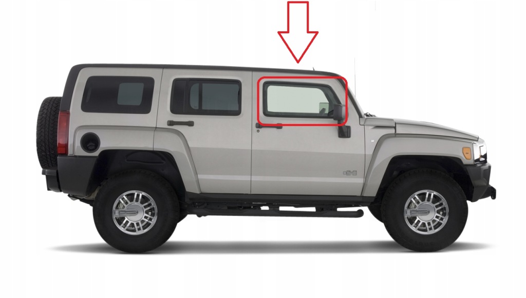 фото №1, Hummer h3 06-10r стекло боковая дверь передних rh