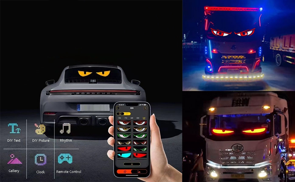 фото №15, 2x лампа автомобильная ремень led 10x38cm diabelskie глаза led глаза грузовика