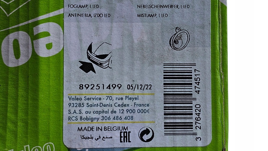 фото №12, Противотуманная фара левый лампа led opel corsa f astra l insignia b 90118807 oryg new