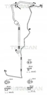 фото №2, Шланг кондиционера 9010 28106 triscan citroen ds