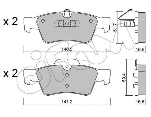 фото №11, Тормозные колодки тормозные mercedes w164 ml-klasa 05- задняя ci