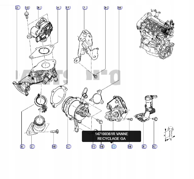 фото №4, Клапан egr r 1.5-2.0bluedci org 147100361r