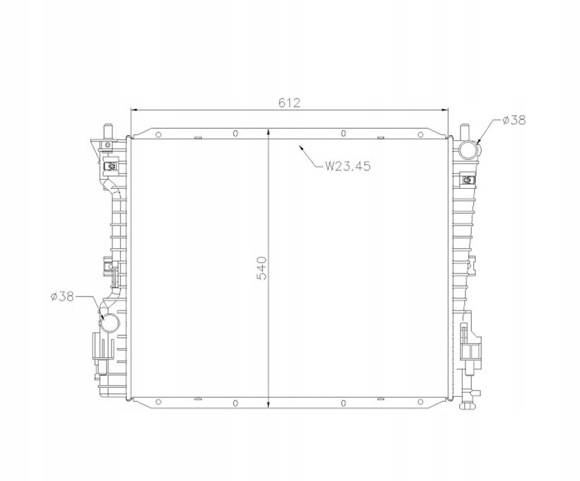 фото №1, Ford mustang 05 - 15 радиатор 9r3z-8005b