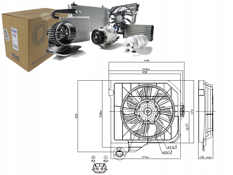 фото №1, Nissens вентилятор радіатора з корпус chrysler
