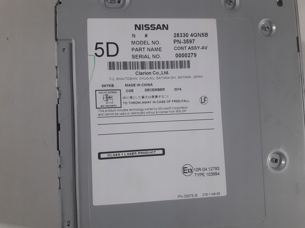 фото №14, Infiniti q50 16- радіо cd навігація 28330 4gn5b