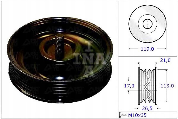 фото №1, Ina ролик ремень hyundai accent ii 1.5 crdi lc