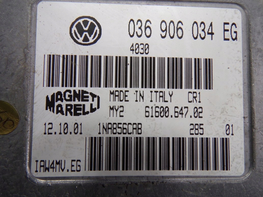 фото №8, Audi a2 lift 1.4 16v 75km aua бортовий комп'ютер блок керування двигуна 036906034eg