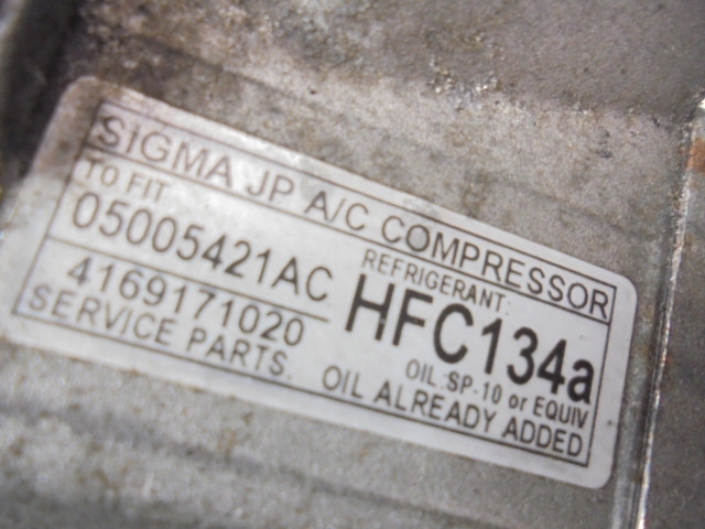 фото №8, Chrysler voyager 4 iv компресор кондиціонера 05005421ac 2,5crd