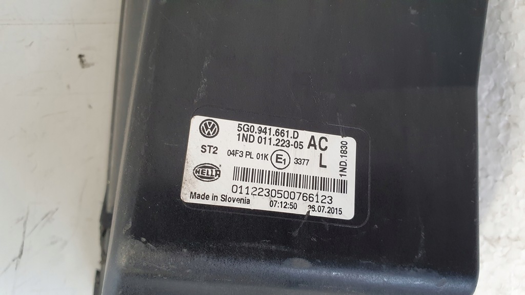 фото №10, Протитуманна фара перед лівий vw golf vii 5g0 12- оригінал europa пошкоджений