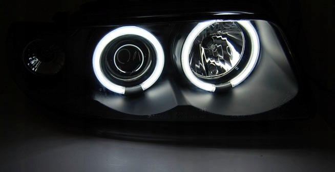 Фонари audi a4 b5 95-98r белый кольца led ccfl черный Доставка