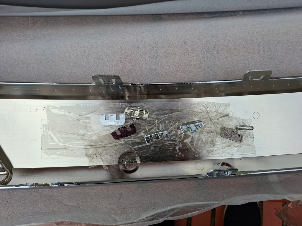 фото №9, Mercedes ml w166 11-15 накладка молдинг хром бампера перед набор amg