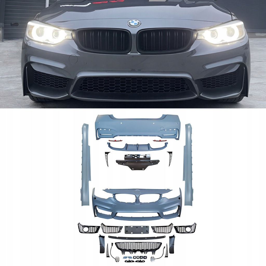 фото №1, Bodykit bmw f32 / f33 2-door m4 style – бамперы + пороги