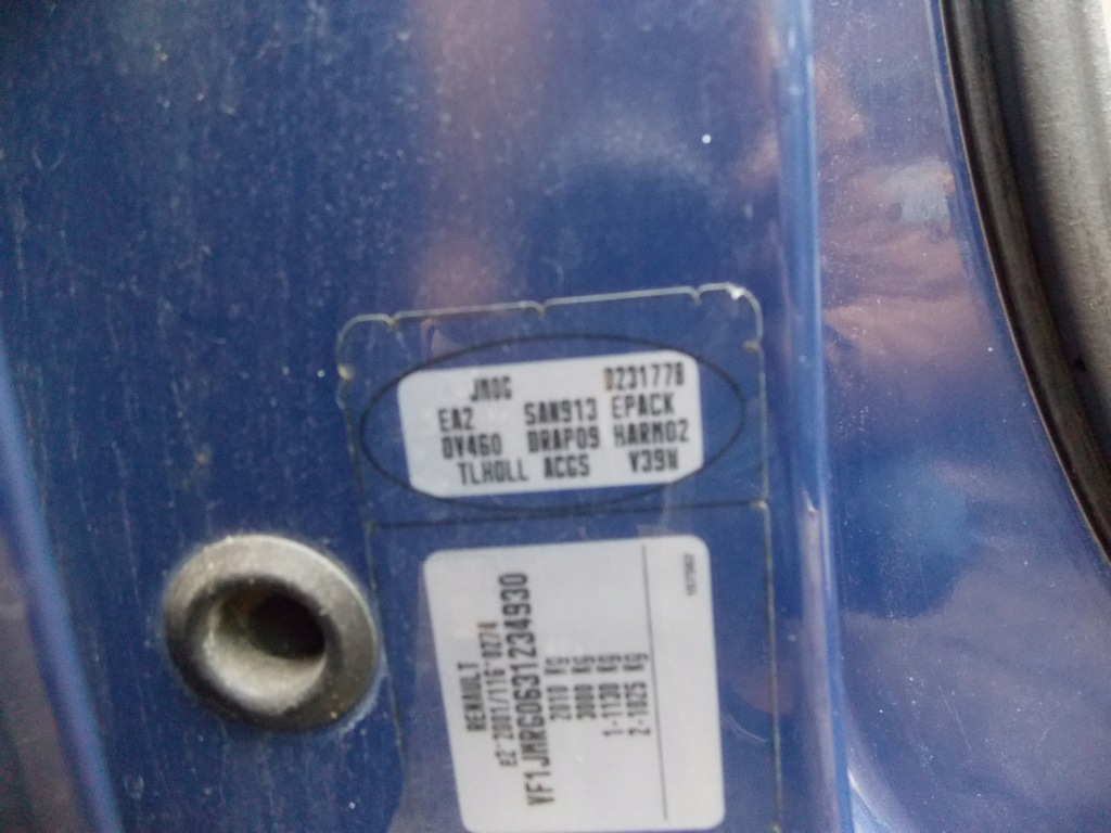 фото №10, Двері задні ліва праве renault scenic 03-09 kod lak. ov460 kpl.