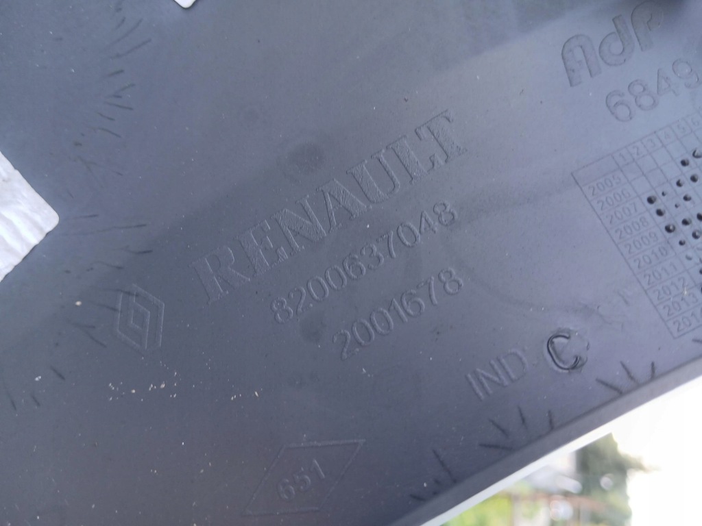 фото №9, Renault twingo ii 07-12 бампер задня задній oryg