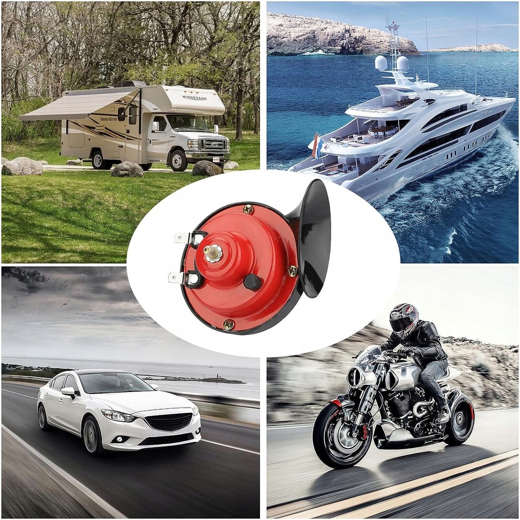 фото №10, 2 szt. 300db двойной сирена шумоизоляция, клаксон автомобильный, do грузовик