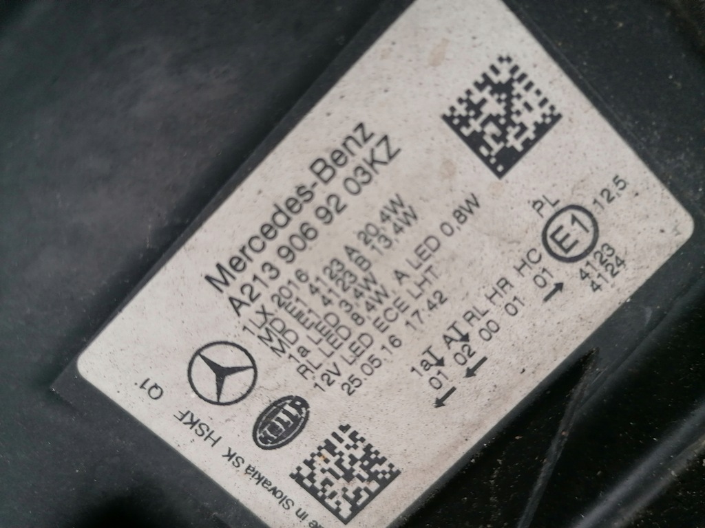 фото №7, Mercedes w213 лампа правая led преобразователь перед