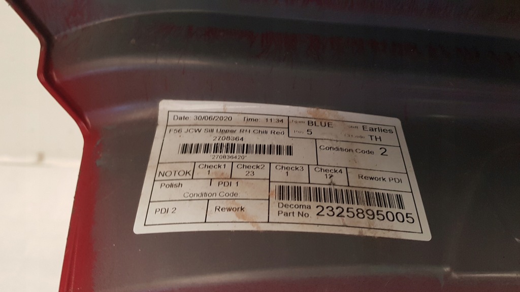 фото №6, Порог молдинг порог правая mini cooper f56 f57 jcw