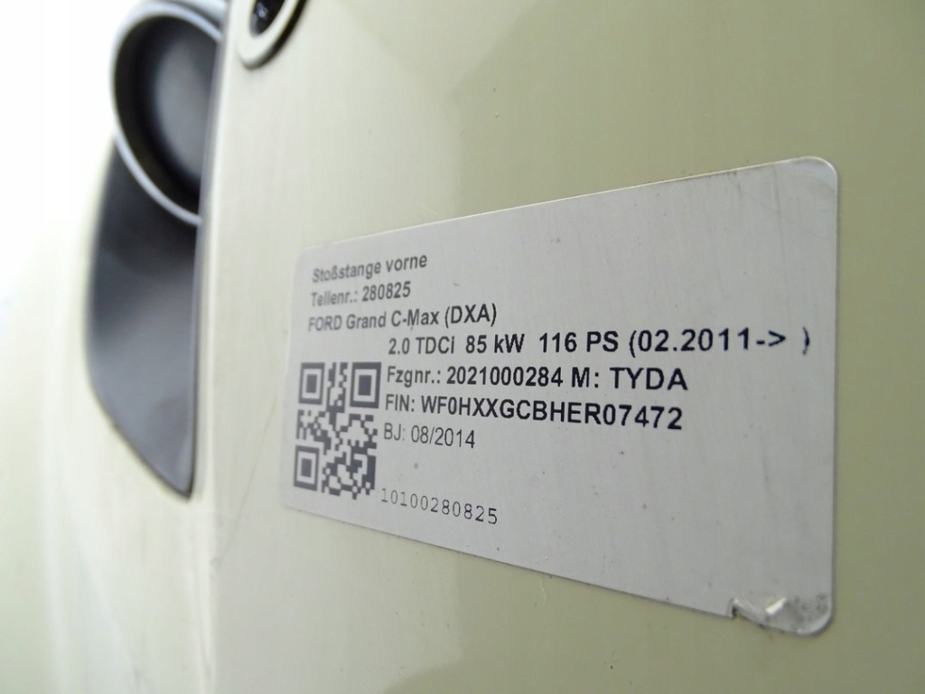 фото №14, Ford c-max grand c-max mk2 10r- бампер перед передний 6x pdc