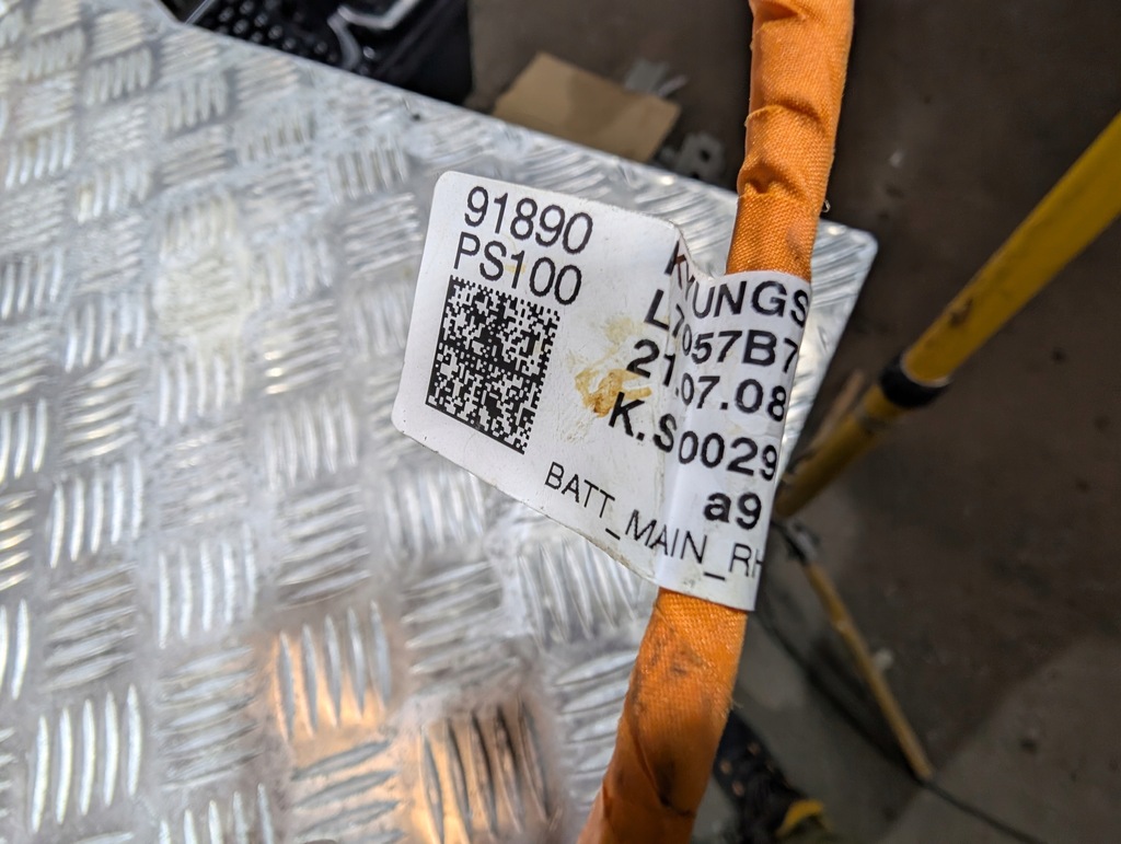 фото №14, Kia soul ii ev 2015- электропроводка жгут аккумулятора правая 91890ps100