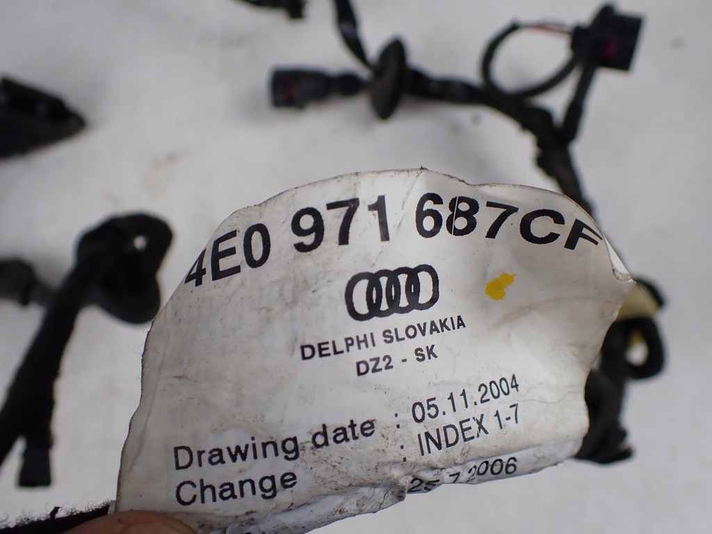 фото №9, Жгут электропроводка дверь задняя правый a8 s8 d3 5.2 fsi 4e0971687cf