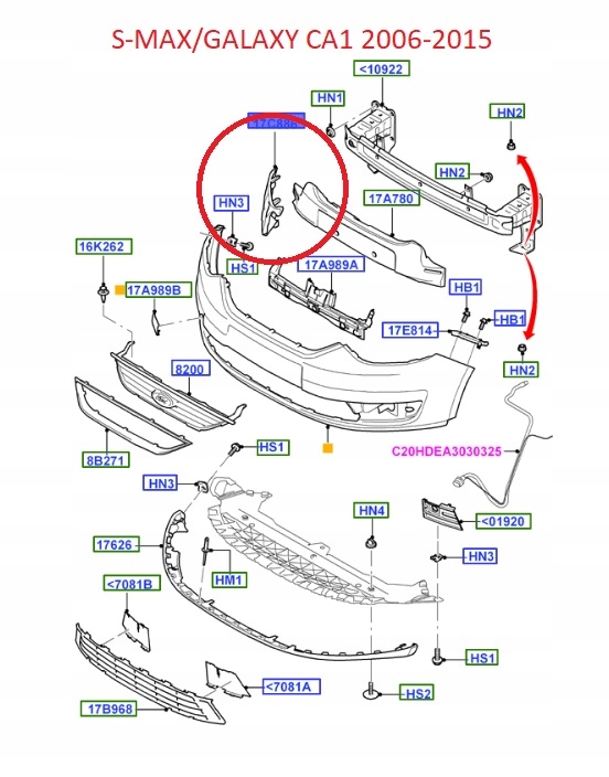 Направляющая бампера правый перед 1469399 с Разборки
