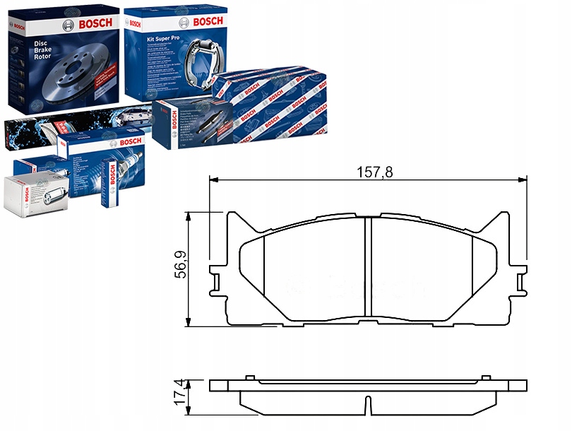 фото №1, Bosch гальмівні колодки гальмівні lexus es toyota avalon camr